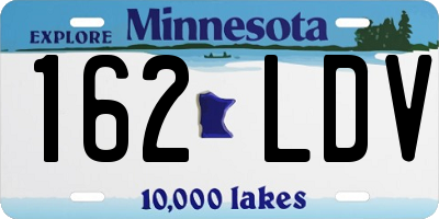 MN license plate 162LDV