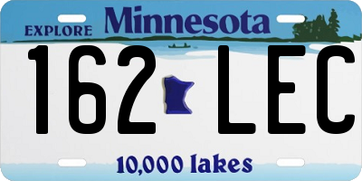 MN license plate 162LEC
