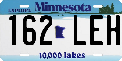 MN license plate 162LEH