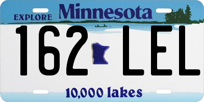 MN license plate 162LEL