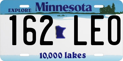 MN license plate 162LEO