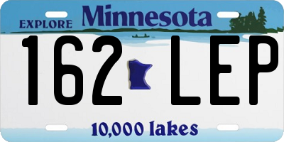 MN license plate 162LEP