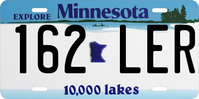 MN license plate 162LER