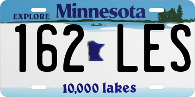 MN license plate 162LES