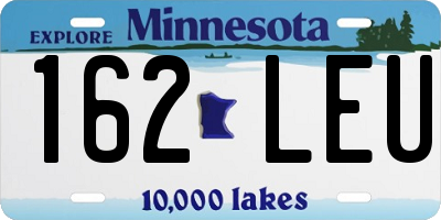 MN license plate 162LEU