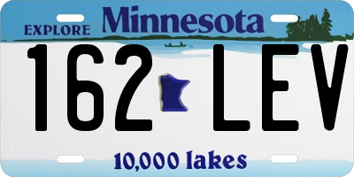 MN license plate 162LEV