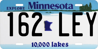MN license plate 162LEY