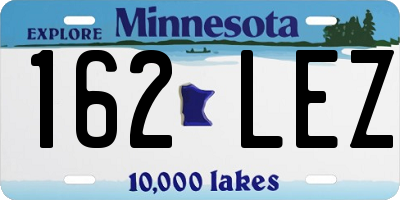 MN license plate 162LEZ