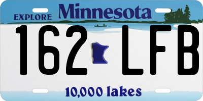 MN license plate 162LFB