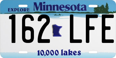MN license plate 162LFE