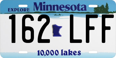 MN license plate 162LFF