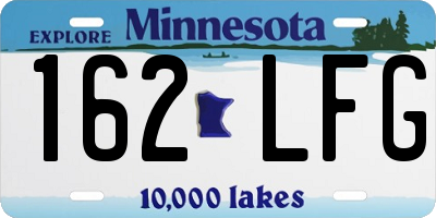 MN license plate 162LFG