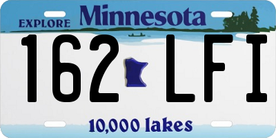 MN license plate 162LFI