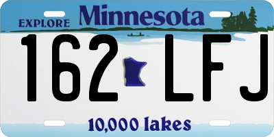 MN license plate 162LFJ