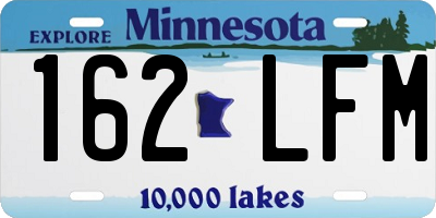 MN license plate 162LFM