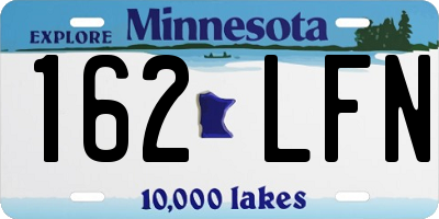 MN license plate 162LFN