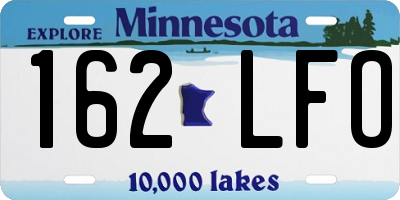 MN license plate 162LFO