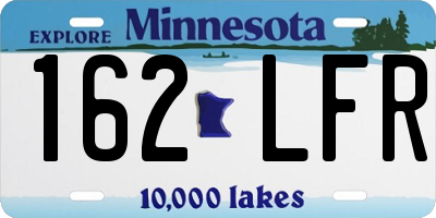 MN license plate 162LFR