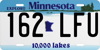 MN license plate 162LFU