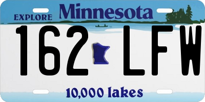 MN license plate 162LFW