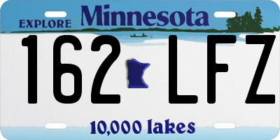 MN license plate 162LFZ