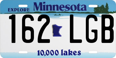 MN license plate 162LGB