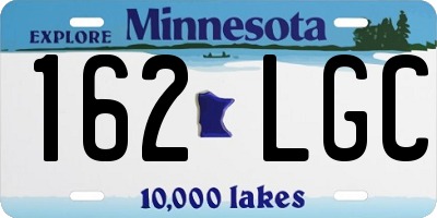 MN license plate 162LGC