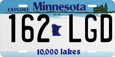 MN license plate 162LGD
