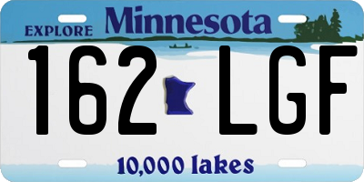 MN license plate 162LGF