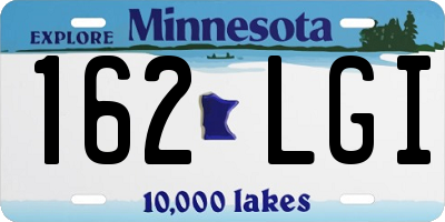 MN license plate 162LGI