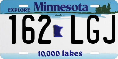 MN license plate 162LGJ