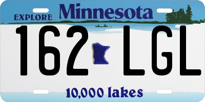 MN license plate 162LGL