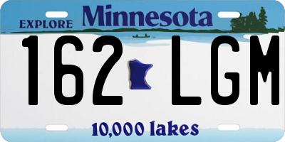 MN license plate 162LGM