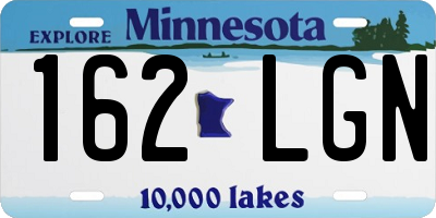 MN license plate 162LGN