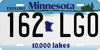 MN license plate 162LGO