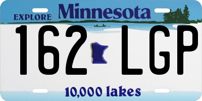 MN license plate 162LGP