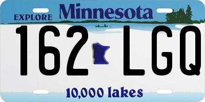 MN license plate 162LGQ