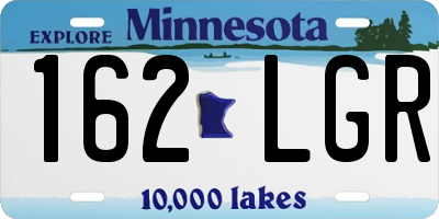MN license plate 162LGR