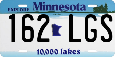MN license plate 162LGS