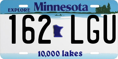 MN license plate 162LGU