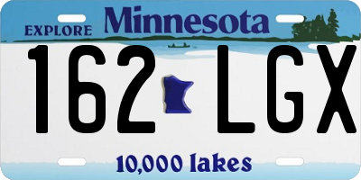MN license plate 162LGX