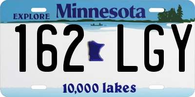MN license plate 162LGY