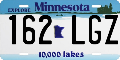 MN license plate 162LGZ