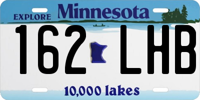 MN license plate 162LHB