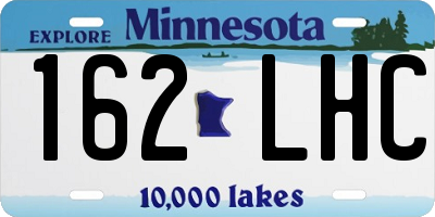 MN license plate 162LHC