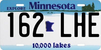MN license plate 162LHE