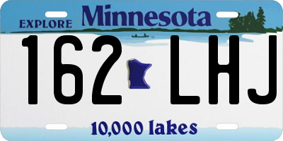 MN license plate 162LHJ