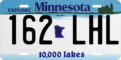 MN license plate 162LHL