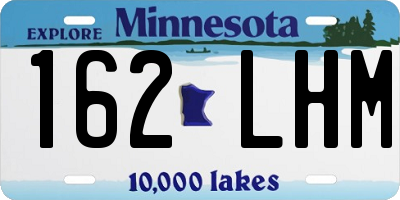 MN license plate 162LHM
