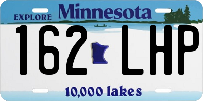 MN license plate 162LHP